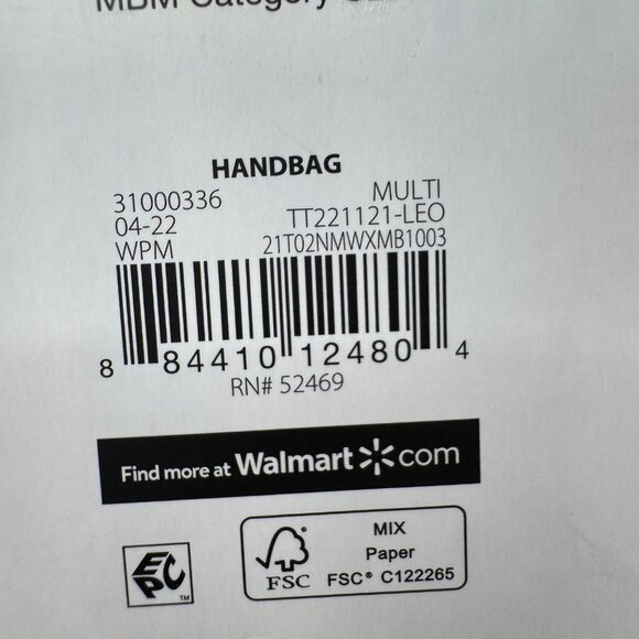 Time And Tru Quilted Navy Camouflage Shoulder Handbag With Adjustable Strap - Picture 6 of 8